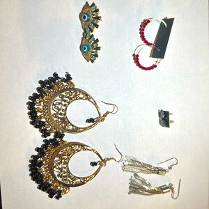 Lot of 5 Pairs of Costume Jewelry